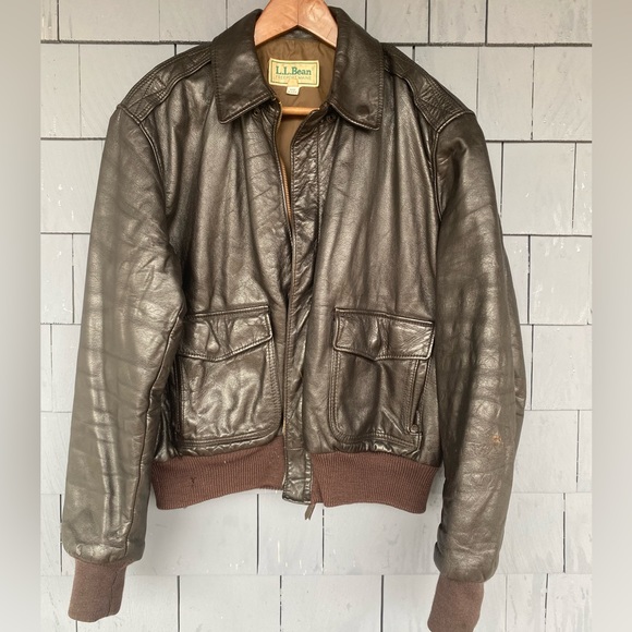 L.L. Bean Jackets & Coats Vintage Ll Bean Goatskin Leather Bomber